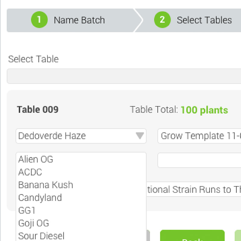 easily create batches with FolioGrow's cannabis cultivation software for Grow Managers